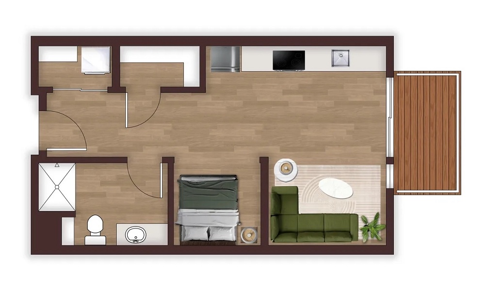 Unit 0A (With Patio)