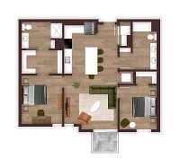 Unit 2D (With Patio)