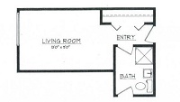 Studio Shared Bath