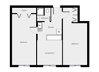 2 Bedroom / 1 Bath