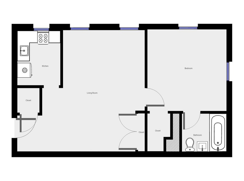1 Bedroom / 1 Bath