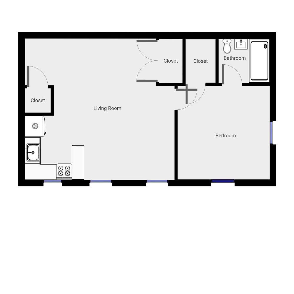 1 Bedroom / 1 Bath