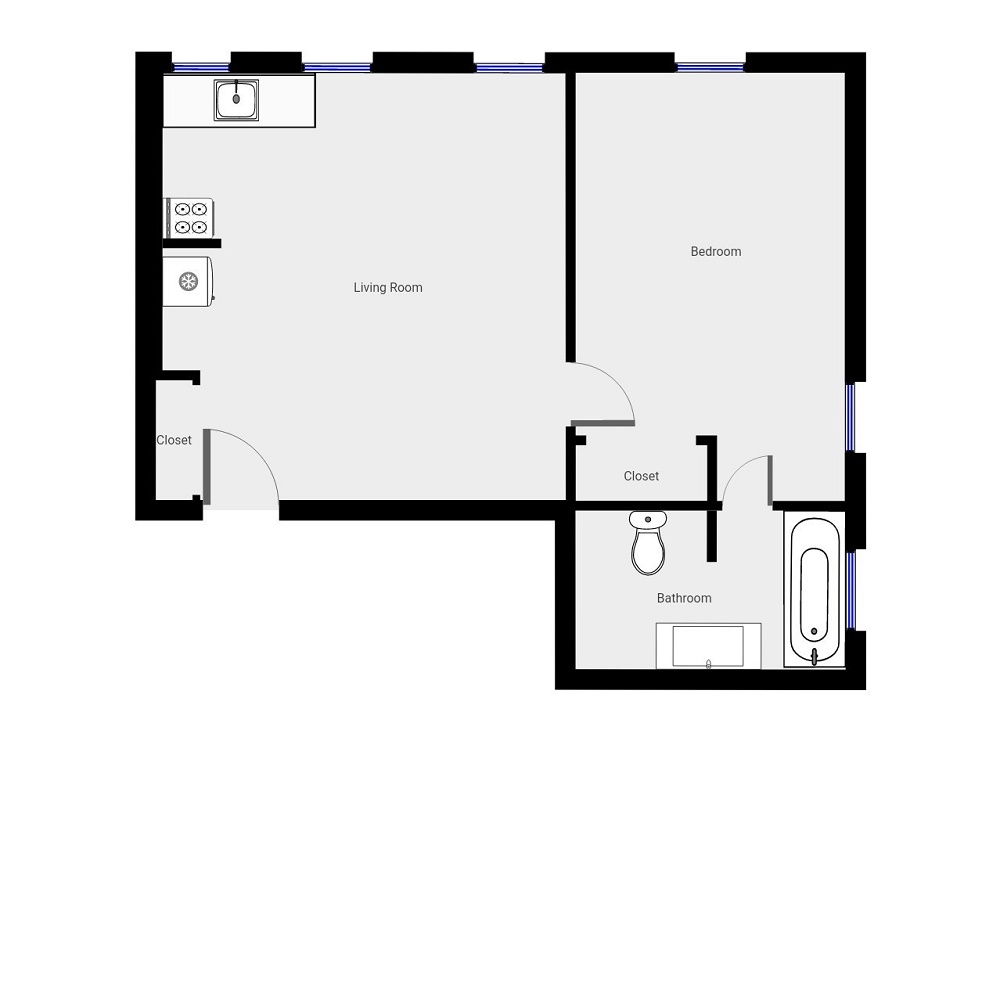 1 Bedroom / 1 Bath