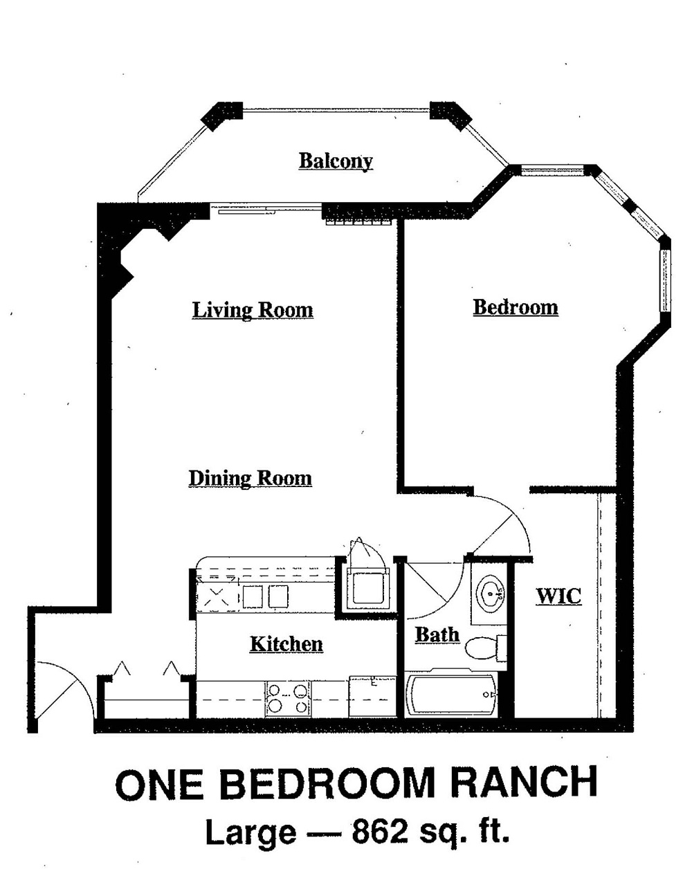 1 Bedroom Ranch