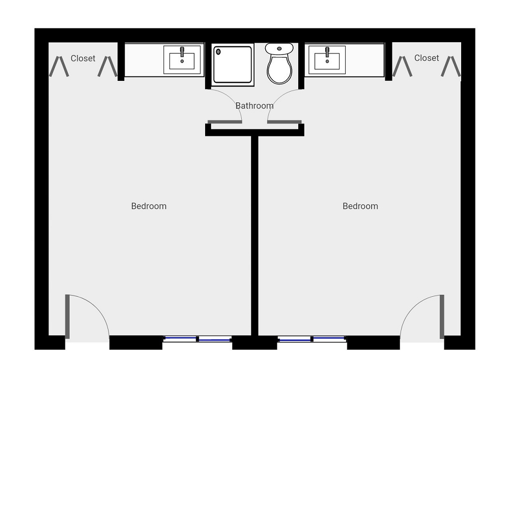Studio/Shared Bath
