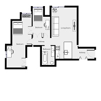 2 Bed/1 Bath