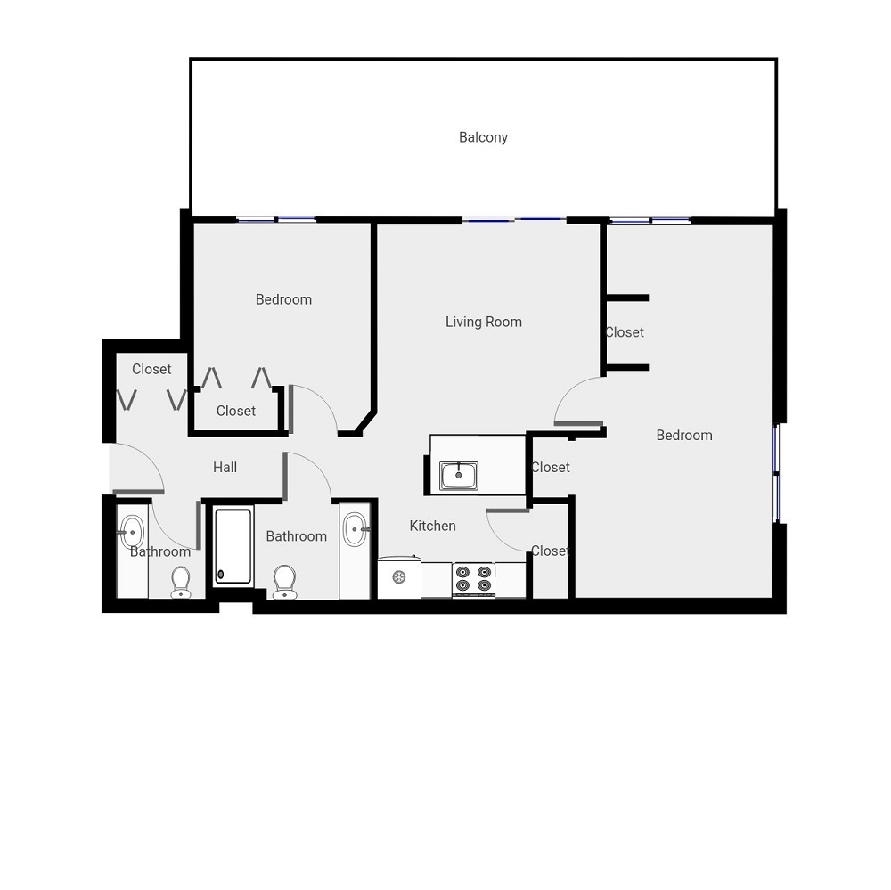 2 Bed/1.5 Bath