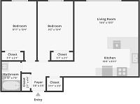 1 Bedroom + Den / 1 Bath