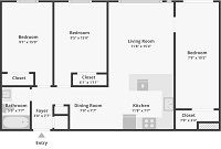 3 Bedroom / 1 Bath