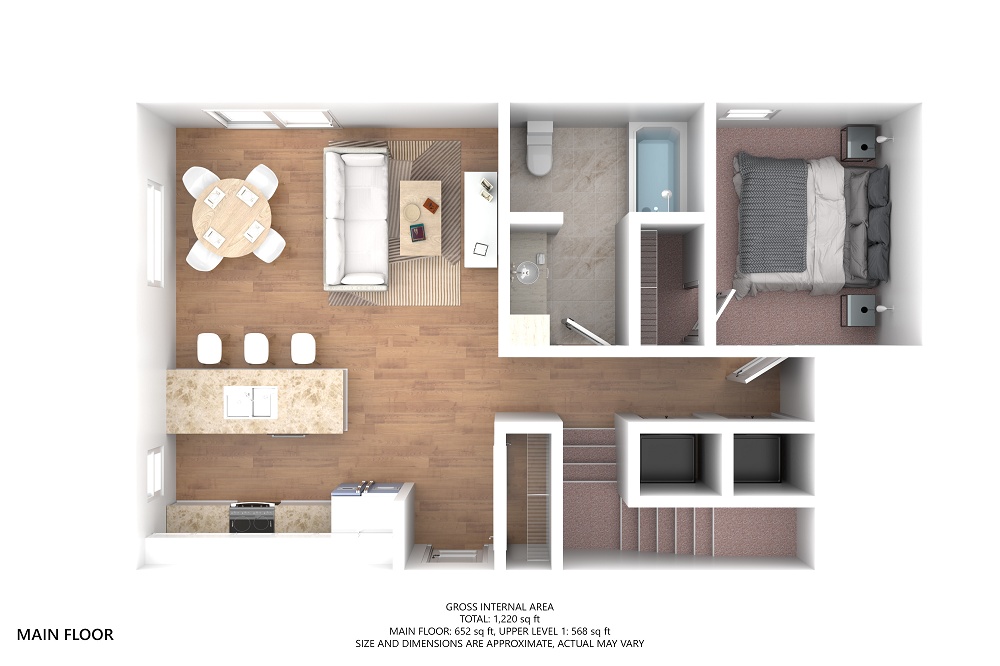 3 Bedroom / 3 Bath First Floor