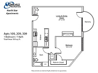 Apts 109, 209, 309